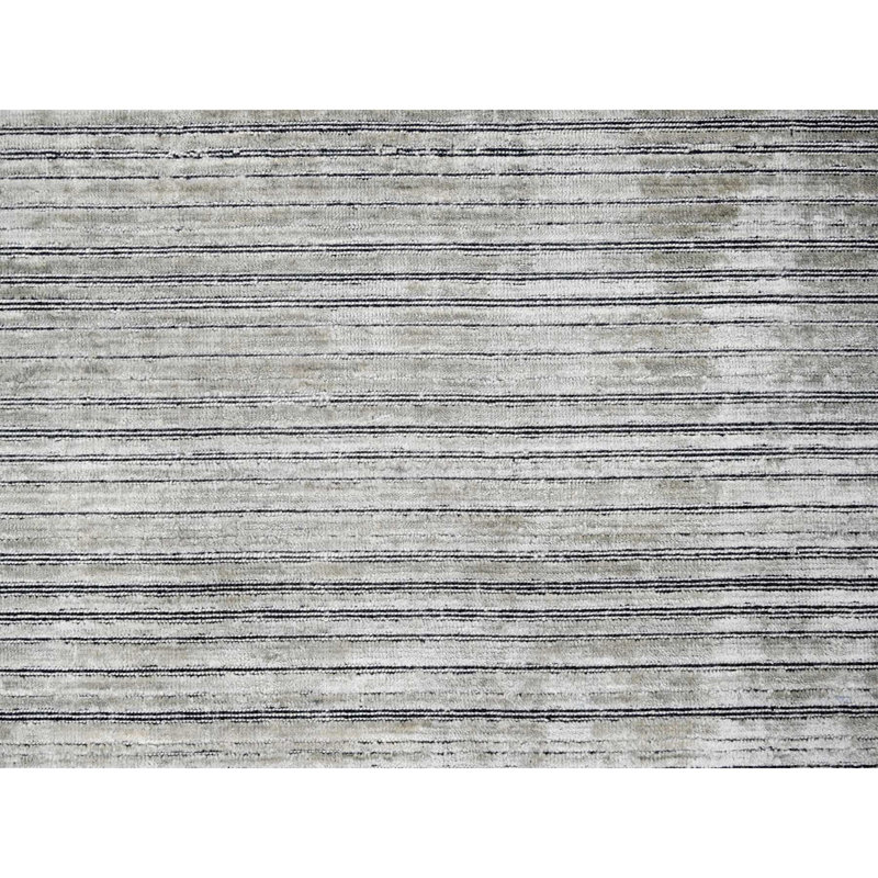 Tapis de style moderne tissé à la main 9 pi 1 po x 12 pi 1 po en laine et soie taupe 460E7671CF79472D9172E35C7B670310