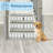 Pet Gate - 4-Panel 73x24 inch Indoor Foldable Wooden Dog & Cat Gate, Freestanding Accordion Safety Fence for Stairs, Hallways & Doorways, No Tools Required, Pet Barrier by PETMAKER (Gray)-126392422-44859694