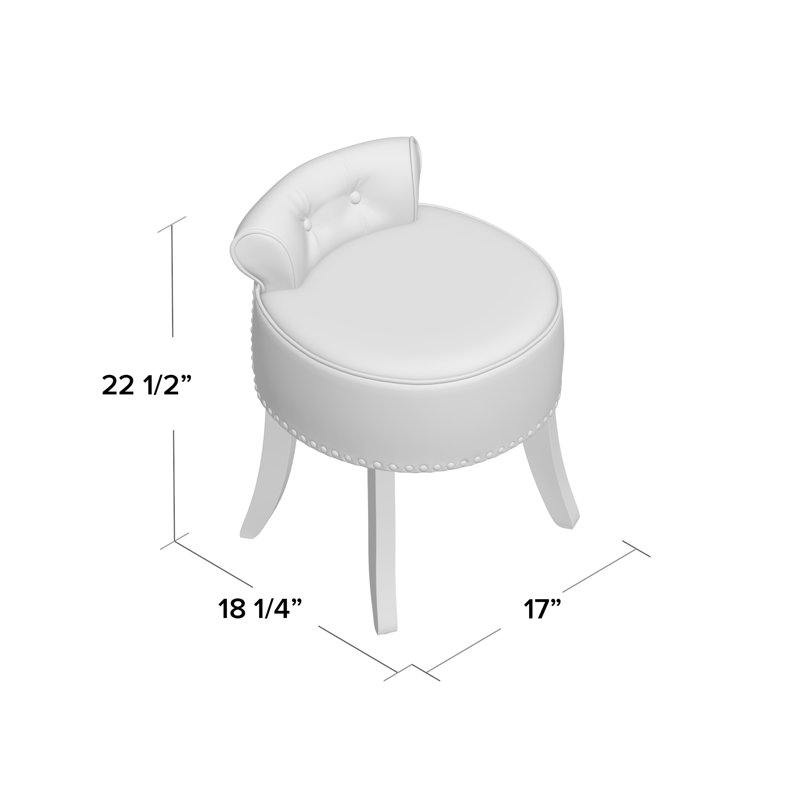 Garfield Solid Wood Accent Stool, Pink