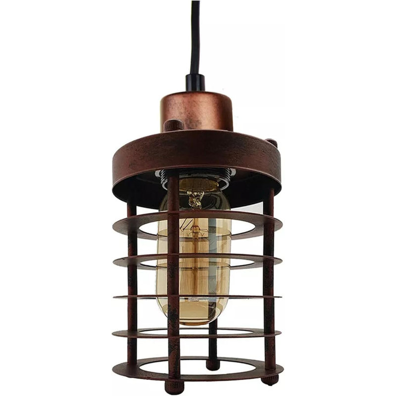 3 - Light Rustic Red Cluster Pendant