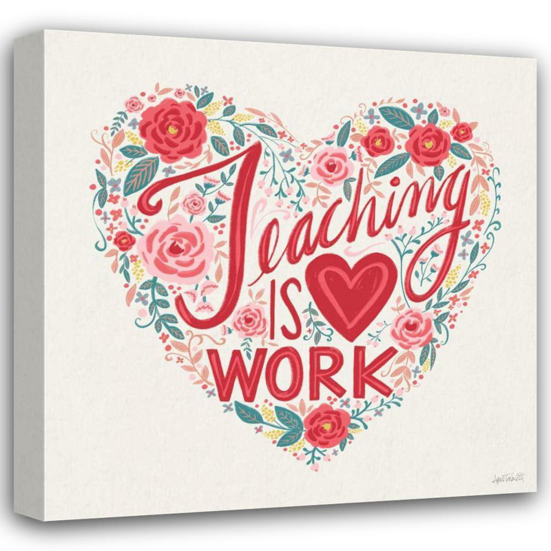 Art encadré sur toile Trinx Tavoletti, Anne, Teaching is Heart Work I, H 36 po x l 36 po