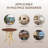 37Inch Round Dining Table, Small Round Kitchen Table With Golden Metal Legs, Suitable For 2 To 4 People, Modern Dining Room Table-30621509