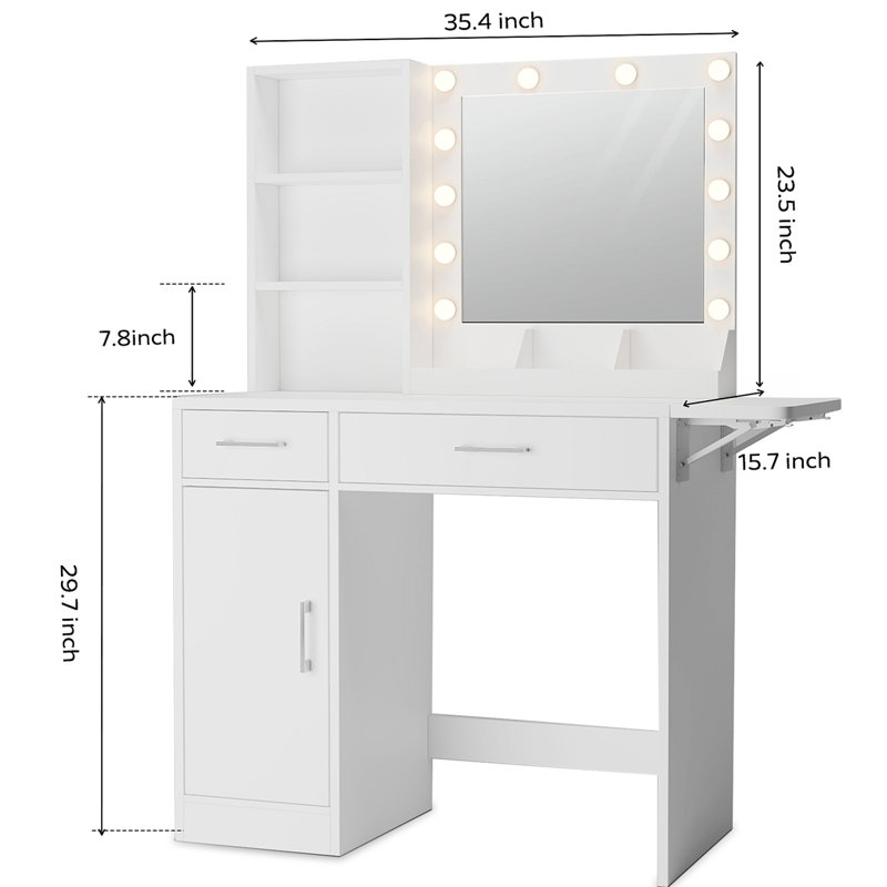 Miroir de bureau avec tiroirs Niaomi