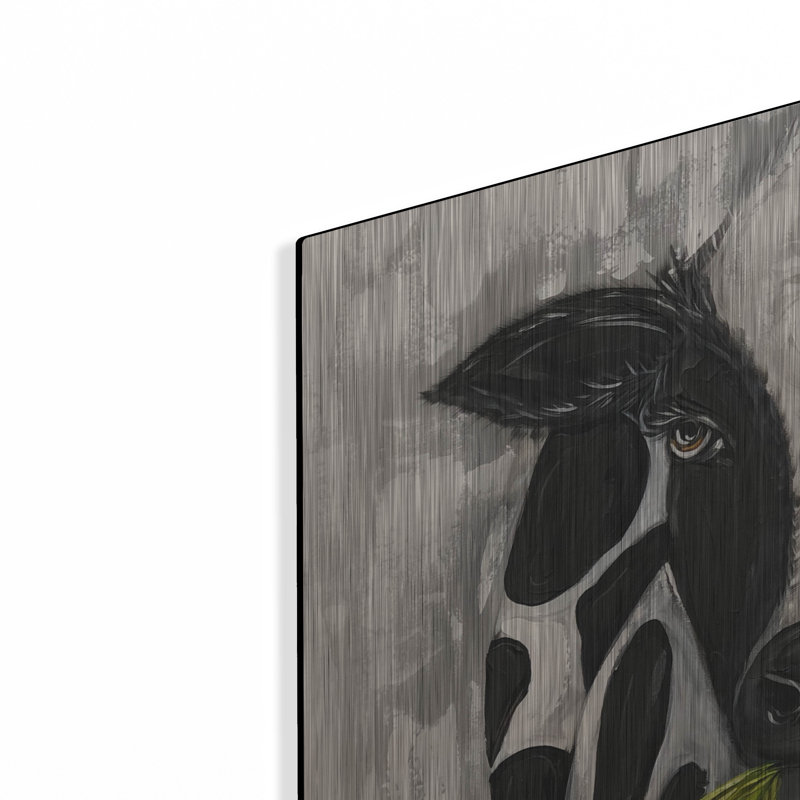«Vache tournesol» par Estelle Grengs, H 24 po x l 24 po