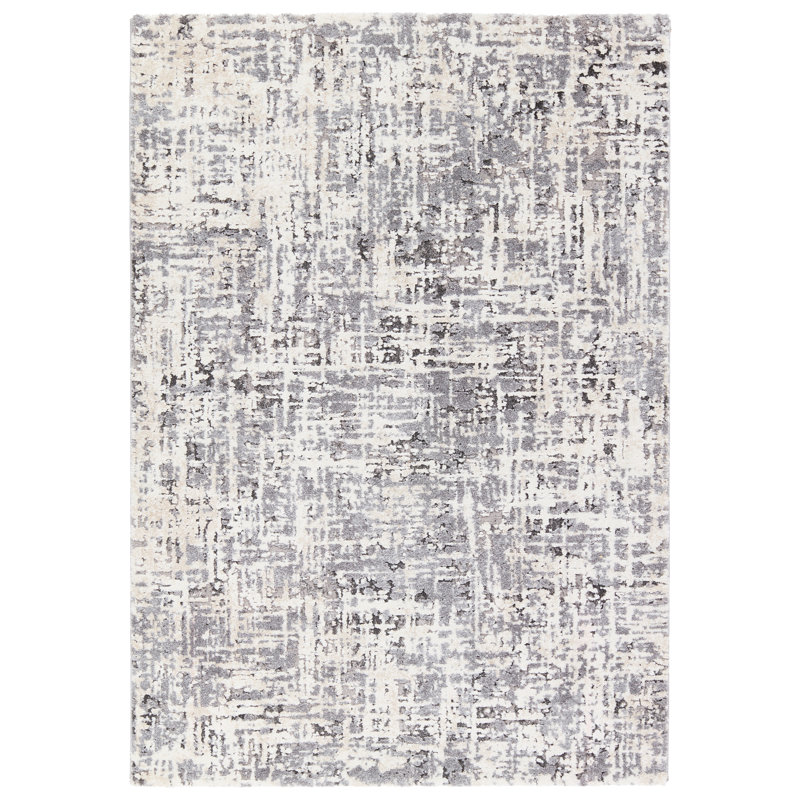 Tapis abstrait en polypropylène / polyester tissé à la machine Gioia, Rectangle 8 pi x 10 pi