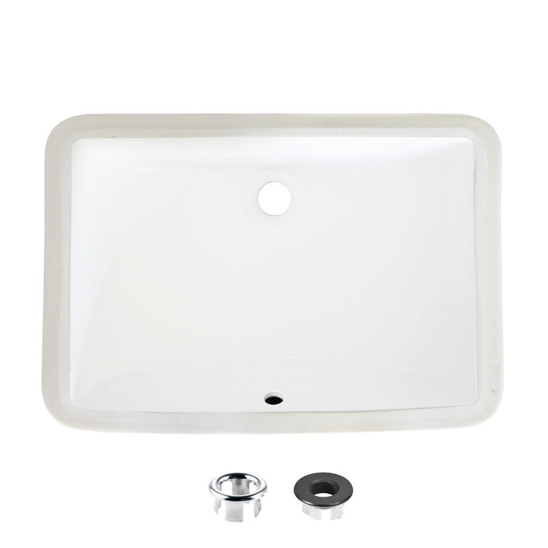 Lavabo de salle de bain rectangulaire encastré élégant de L 21-1 / 4 po Horizon de STYLISH