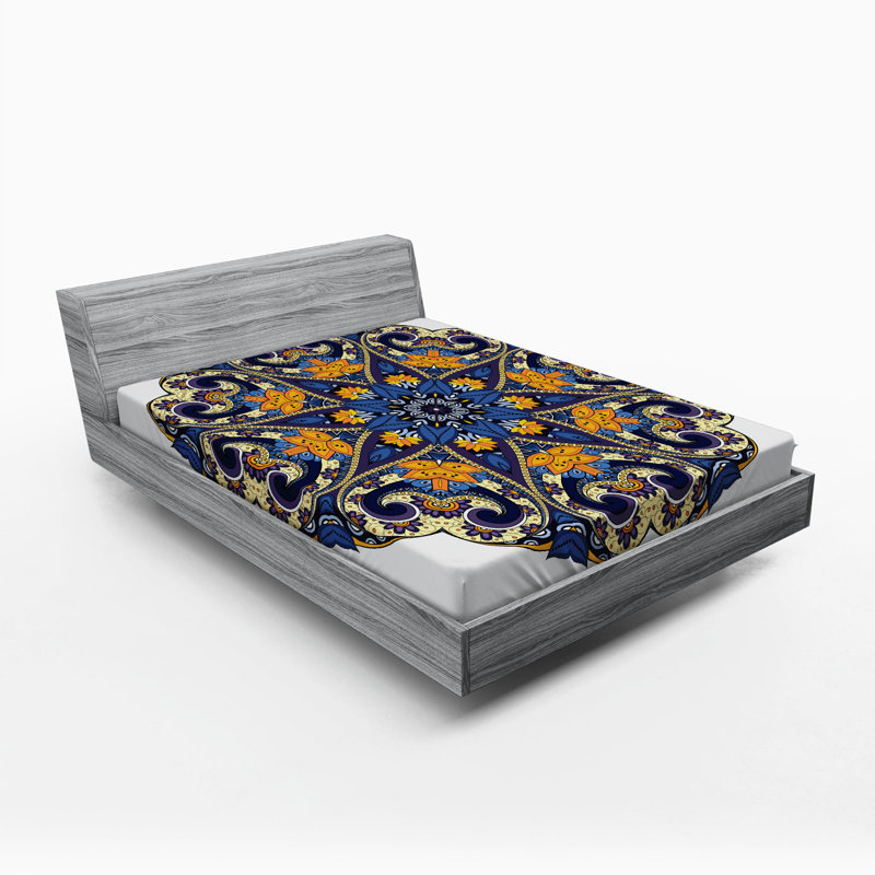 Drap-housse en microfibre Mandala, Double