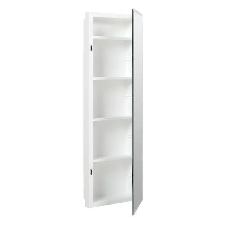 Ginnifer 12" x 36" Recessed Frameless Medicine Cabinet with 4 Adjustable Shelves