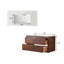 Meuble-lavabo flottant avec lavabo et tiroirs pour petite salle de bain Celeste-130988503