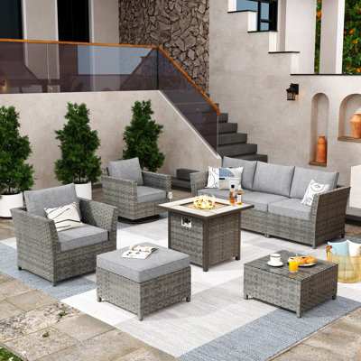 Cassville 6 - Person Patio Conversation Set with Cushions