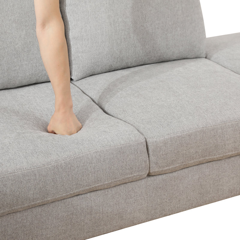 Ensemble modulaire de salon en L 2 pièces en tissu de qualité supérieure 2 pièces, Accoudoir à gauche (vu de face)