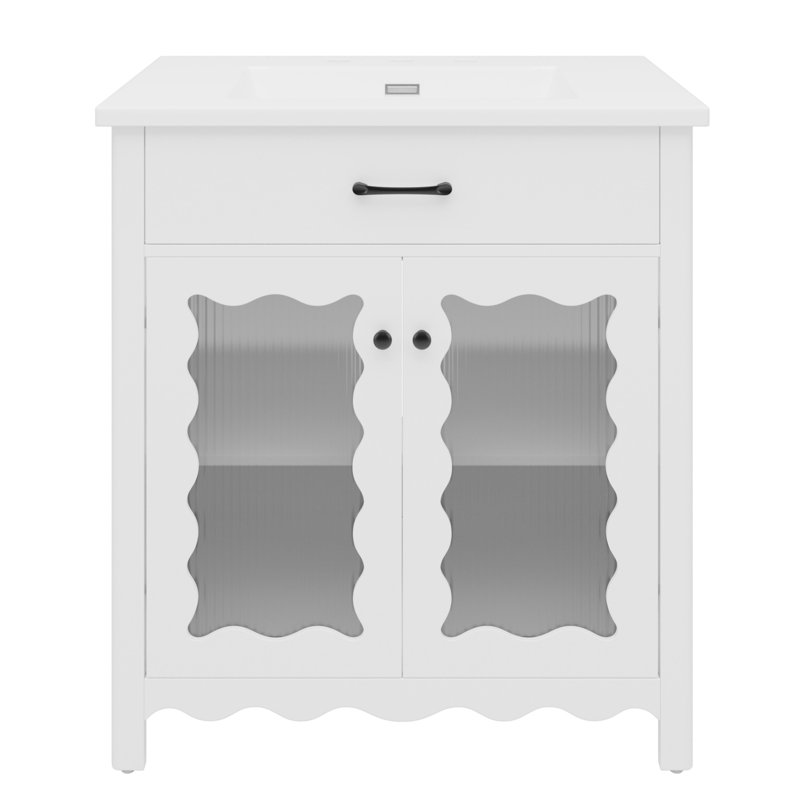 Meuble-lavabo moderne, armoire de salle de bain, Blanc