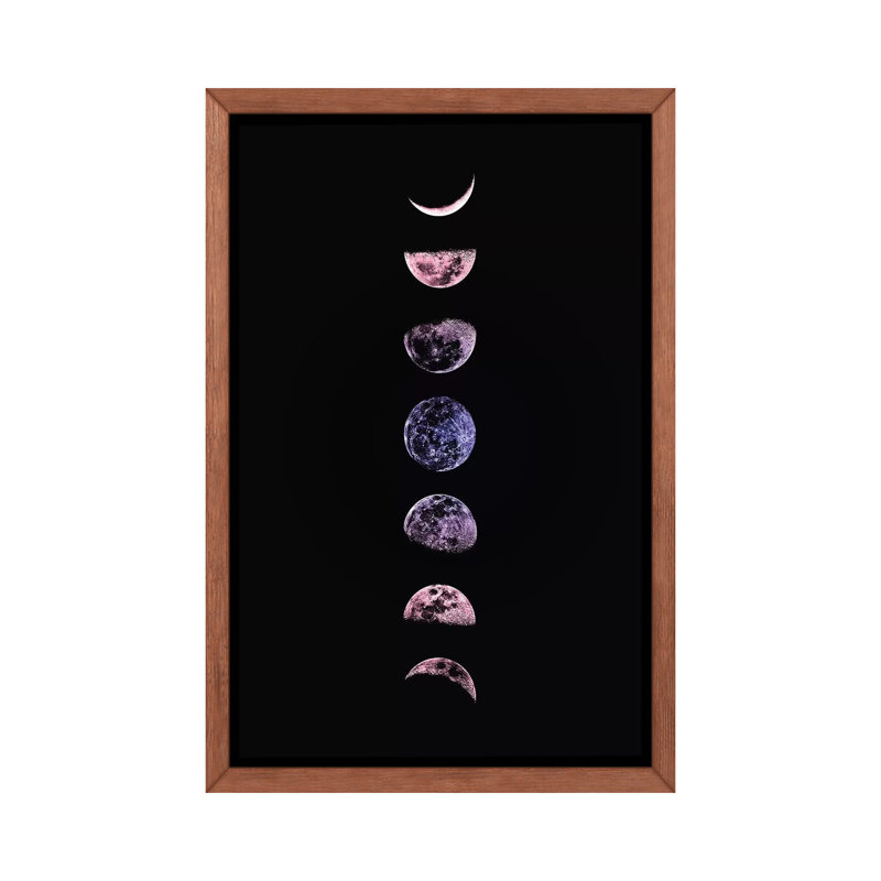«Moon Phases» par Emanuela Carratoni, impression, Toile avec cadre en bois classique, H 40 po x l 26 po x P 1,5 po