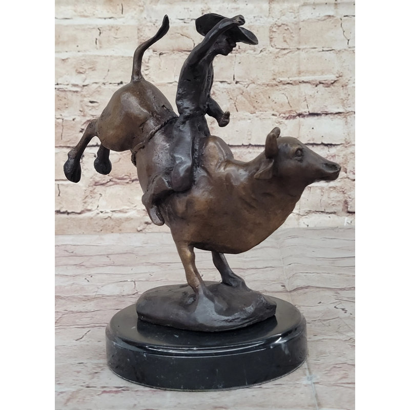 Sculpture Rashee Rodeo Bull Rider Cowboy