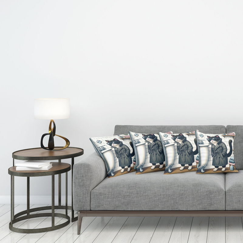 Fabric Reversible Throw Pillow, 24"H x 24"W