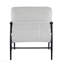 Chaise d'appoint de style moderne 27,56 po avec coussins moelleux, structure en métal minimaliste et accoudoirs en bois