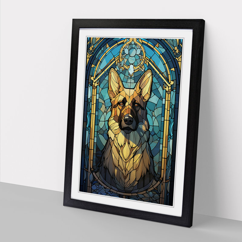 Single Picture Frame Print on Wood, Black Framed, 34cm H x 25cm W