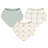 Aimery 3-Pack 100% Organic Cotton Baby Bib Set, Neutral Colors