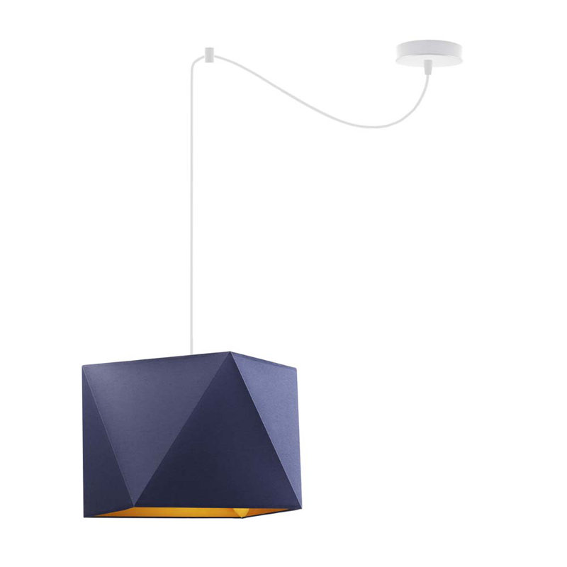 Kyisha 1 - Light Single Pendant, White, Navy Blue