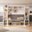 Starlin 102" Wide Entryway Hall Tree With Multi Shelves And Glass Door Cabinets-1466056615