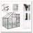 6X6FT-BLACK Polycarbonate Greenhouse Raised Base and Anchor Aluminum Heavy Duty Walk-in Greenhouses for Outdoor Backyard in All Season (W540S00002)