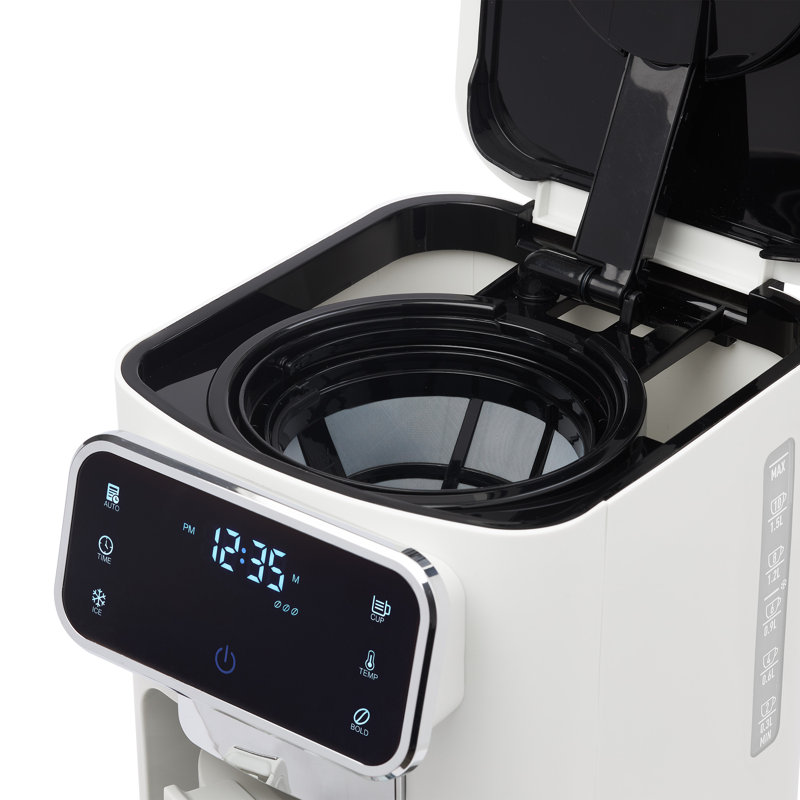 Cafetière numérique chaude et glacée HADEN, Ivoire / chrome