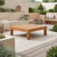 Table basse d'extérieur en bois-796898238