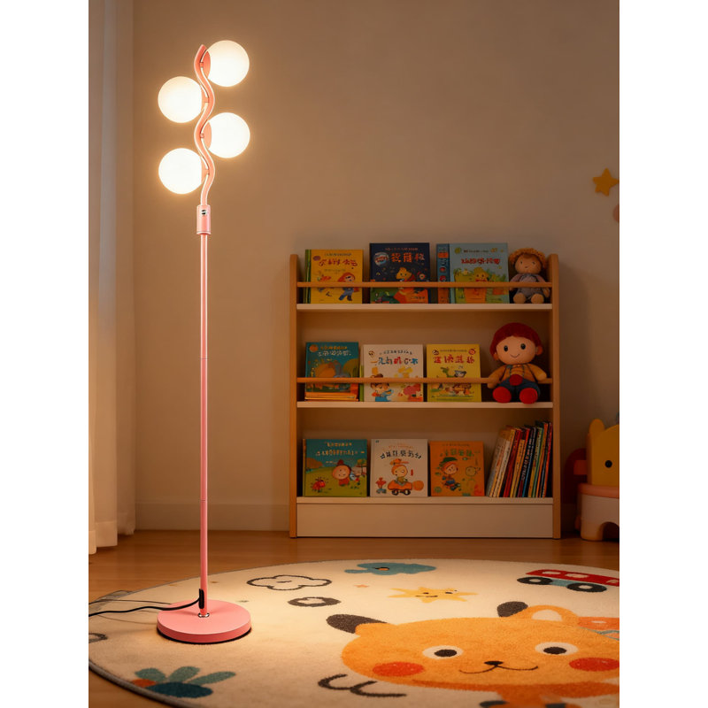 Lampe sur pied 64 pouces à intensité variable avec 4 ampoules G9, lampe sur pied de style Mid-Century avec gradation continue pour le salon et la chambre à coucher