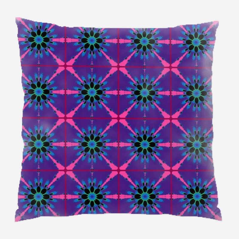 Coussin décoratif transparent, Intérieur, Mauve / Rose / Bleu
