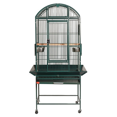 Medium Dome Top Bird Cage Green