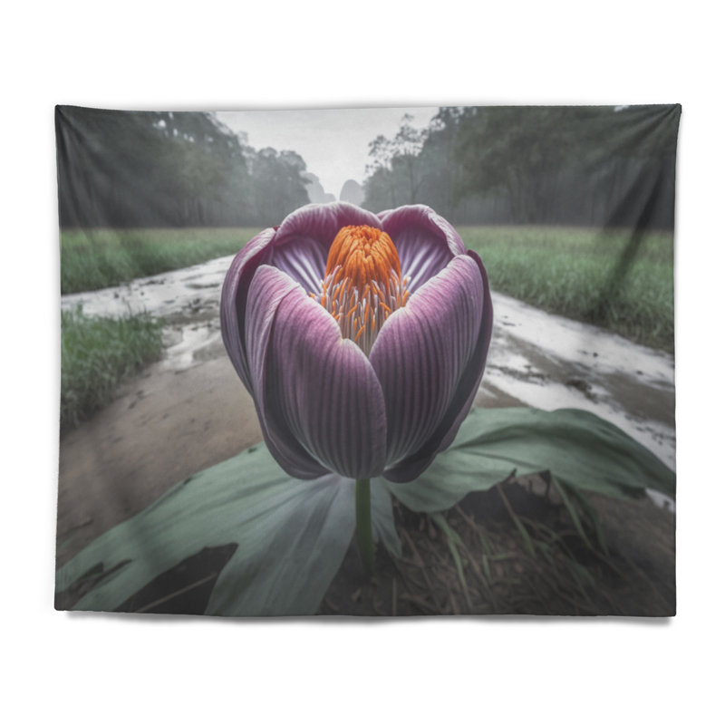 Tapisserie en polyester avec punaises, H 50 po x l 60 po