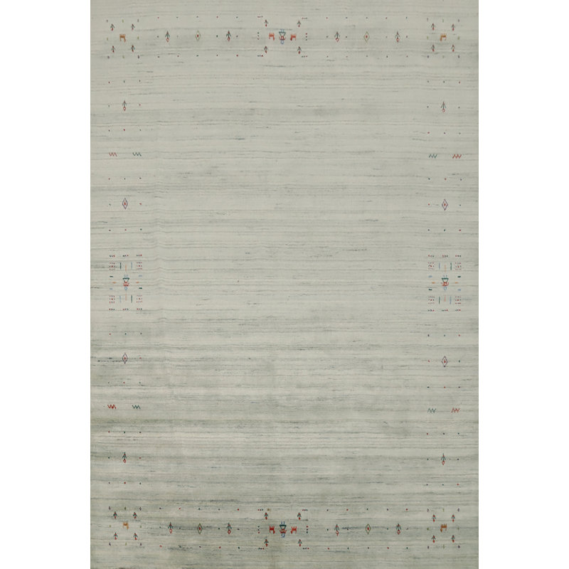Élégante simplicité: tapis de style Gabbeh 8 x 10 avec des accents artistiques doux