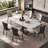 Picture colour Rectangular Sintered Stone tabletop Dining Table-111096274