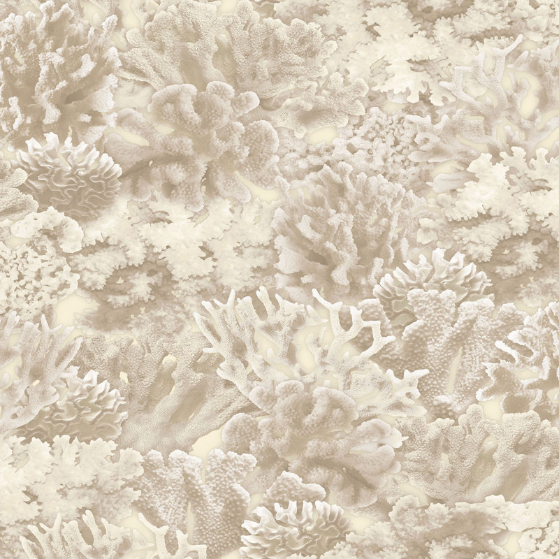 Ocean Coral Wallpaper, Beige