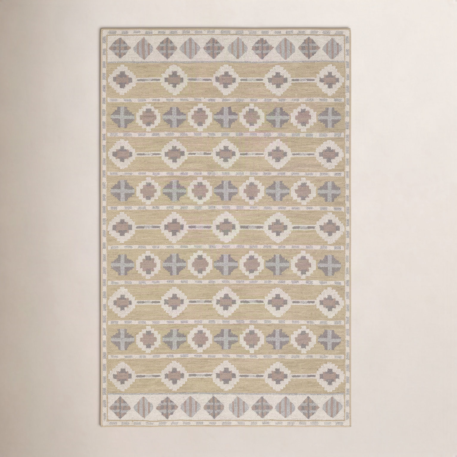 Santos Hand-Tufted Geometric Wool Rug, Runner 2'6" x 8'