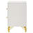 2 Drawers Wooden Nightstand With Metal Handles-1869307088