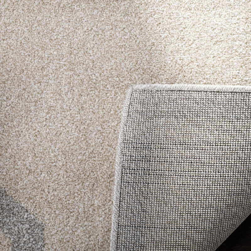 Ammundsen Geometric Beige Area Rug, Rectangle 10' x 14'