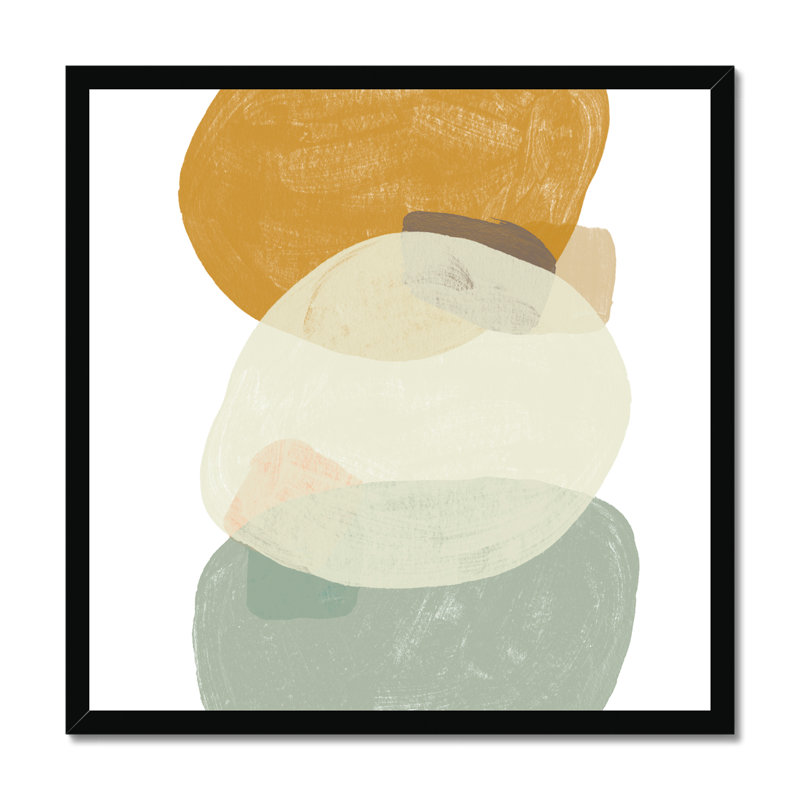 Platelet III - Painting, Black Framed Paper Print, 55cm H x 55cm W