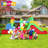 18'x8.2'x6.6' Kids Inflatable Obstacle Bounce House With Racing Slides,Dual Crawl Tunnels, Dual Climbing, Jumping