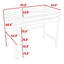 Lit mezzanine simple avec bureau d'étude intégré, barrière de sécurité et échelle-114308692