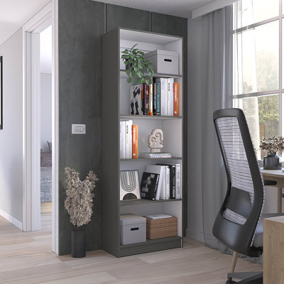 Bibliothèque Home 4 tablettes avec rangement à plusieurs niveaux