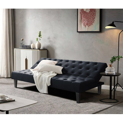 Crestfold Convertible Futon Sofa - Black