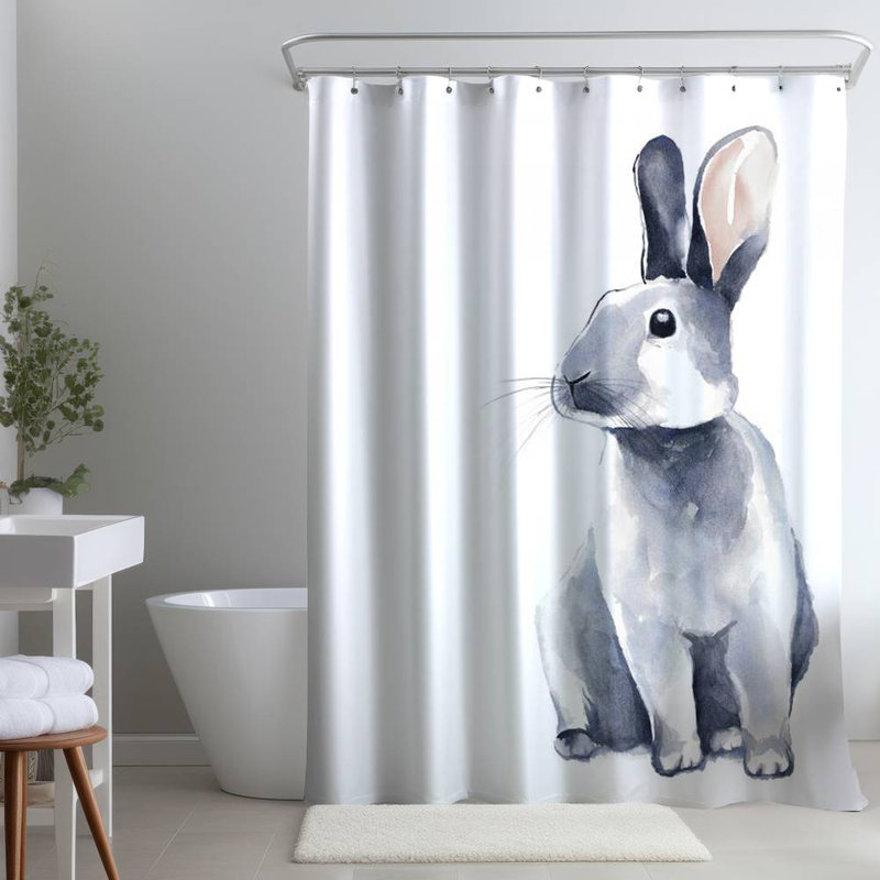 Danaca – Polyester Shower Curtain, Dye Sublimation Print, 71" W × 74" L