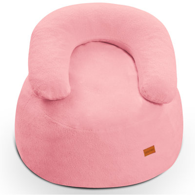  45" U-Shaped Pillow Bean Bag Chair For Adults And Kids Beanbag Chair With Washable Cover Lightpink