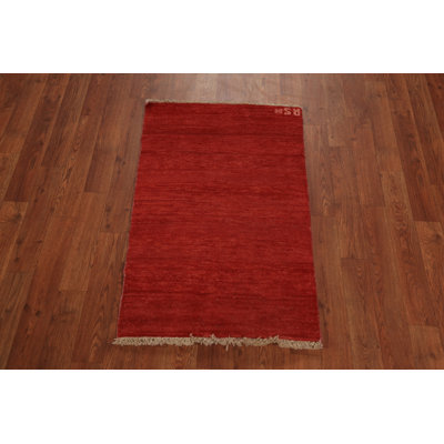 Modern Wool Gabbeh Oriental Accent Rug 2x3
