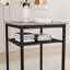 Table de bar à hauteur de comptoir avec 2 tabourets gris, et fonction pliable, structure stable, convient aux repas rapides de 3 po gris, avec tabourets, structure en fer de surface, pubs idéales pour les réunions de famille