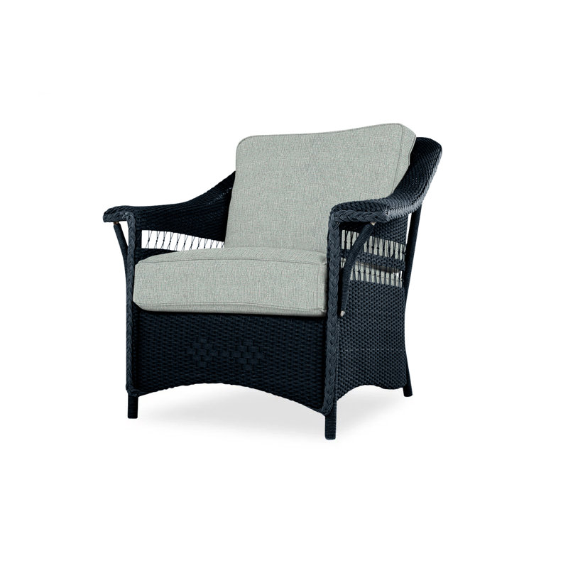 Nantucket Outdoor Lounge Chair, Sandberg Flax, Ebony