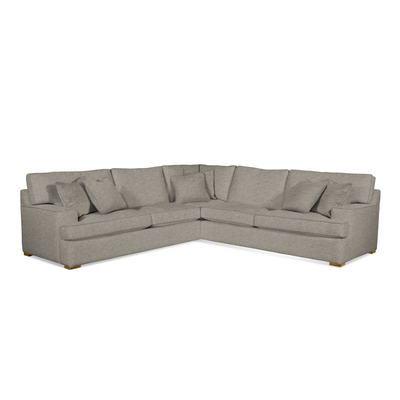 Sadie L-Sectional, Basic Grey; 0317-83, Frost White