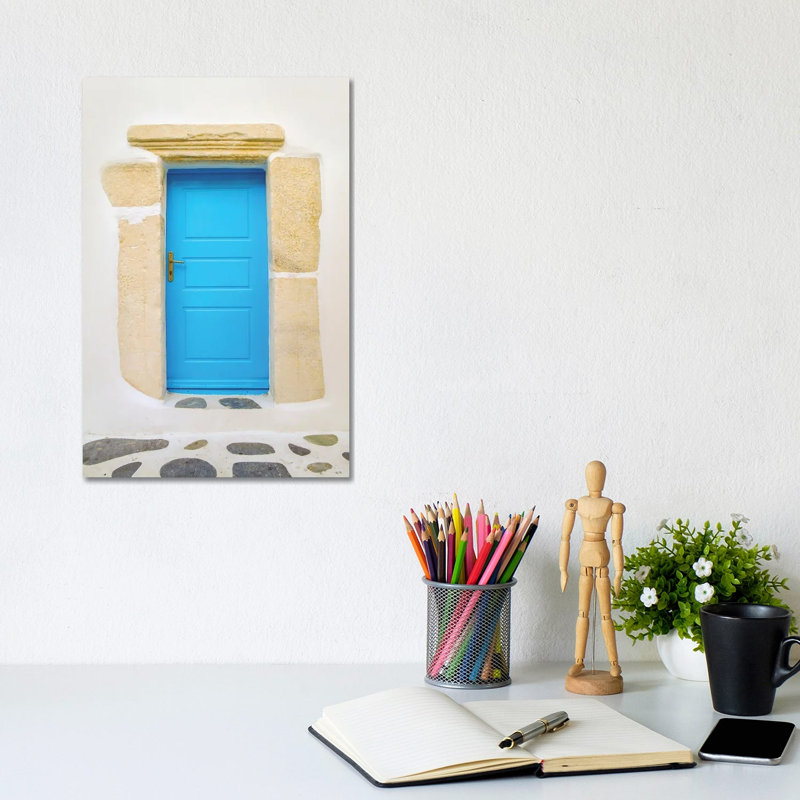 Blue Door by Ben Heine - Wrapped Canvas Print, 20.32 cm H x 30.48 cm W