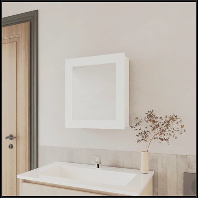 Armoire à pharmacie blanche avec miroir inclus